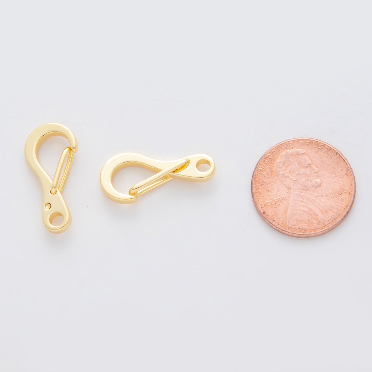 18K Gold Filled 21mm Curved Snap Lock Buckle Finding | Z1166