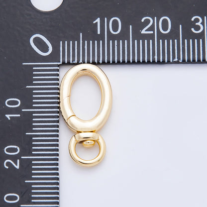 18K Gold Filled 21.5mm Oval Push Gate Clasp Swivel Clasps Closure Finding | Z1392