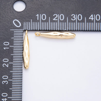 18K Gold Filled 22.5mm Hammered Sphere Minimalist Charm | E661
