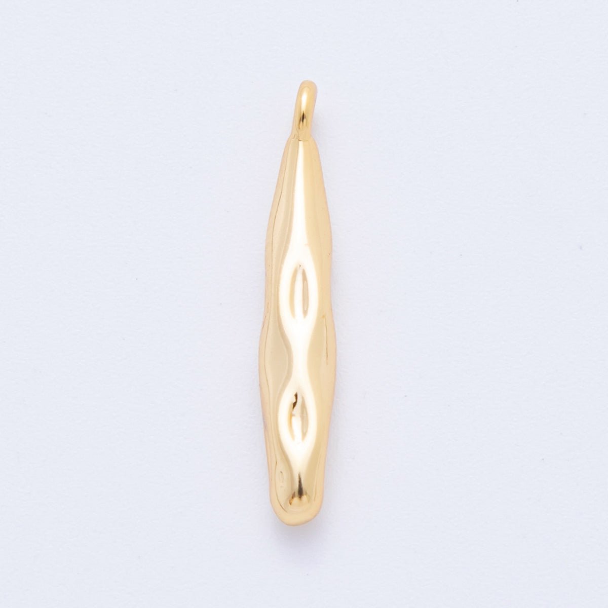 18K Gold Filled 22.5mm Hammered Sphere Minimalist Charm | E661