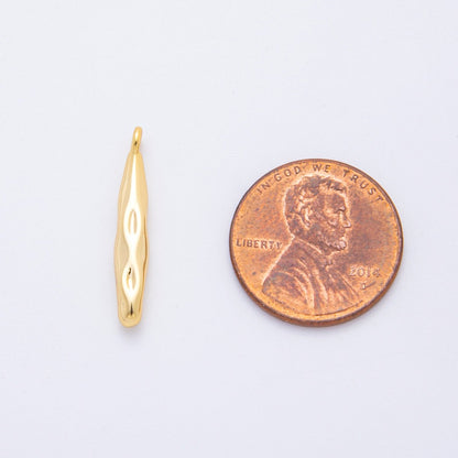 18K Gold Filled 22.5mm Hammered Sphere Minimalist Charm | E661