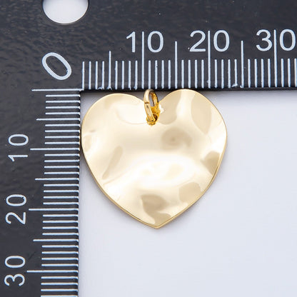 18K Gold Filled 22.5mm Polished Glossy Heart Shape Charm | N-A1861