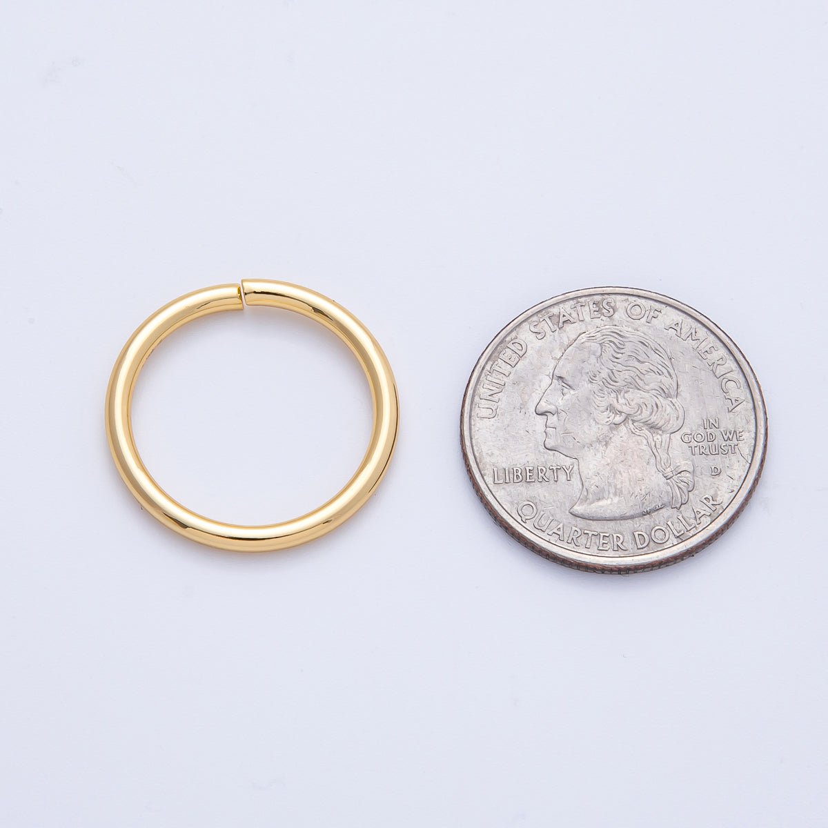 18K Gold Filled 22mm, 23mm, 24mm Open Round Jump Ring Finding | Z1606 - Z1608