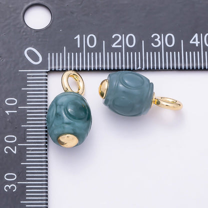 18K Gold Filled 22mm Green Aventurine Gemstone Drop Pendant | Charms-01319