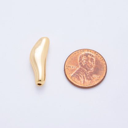 18K Gold Filled 23mm Irregular Tube Bead Spacer | AF-A1073