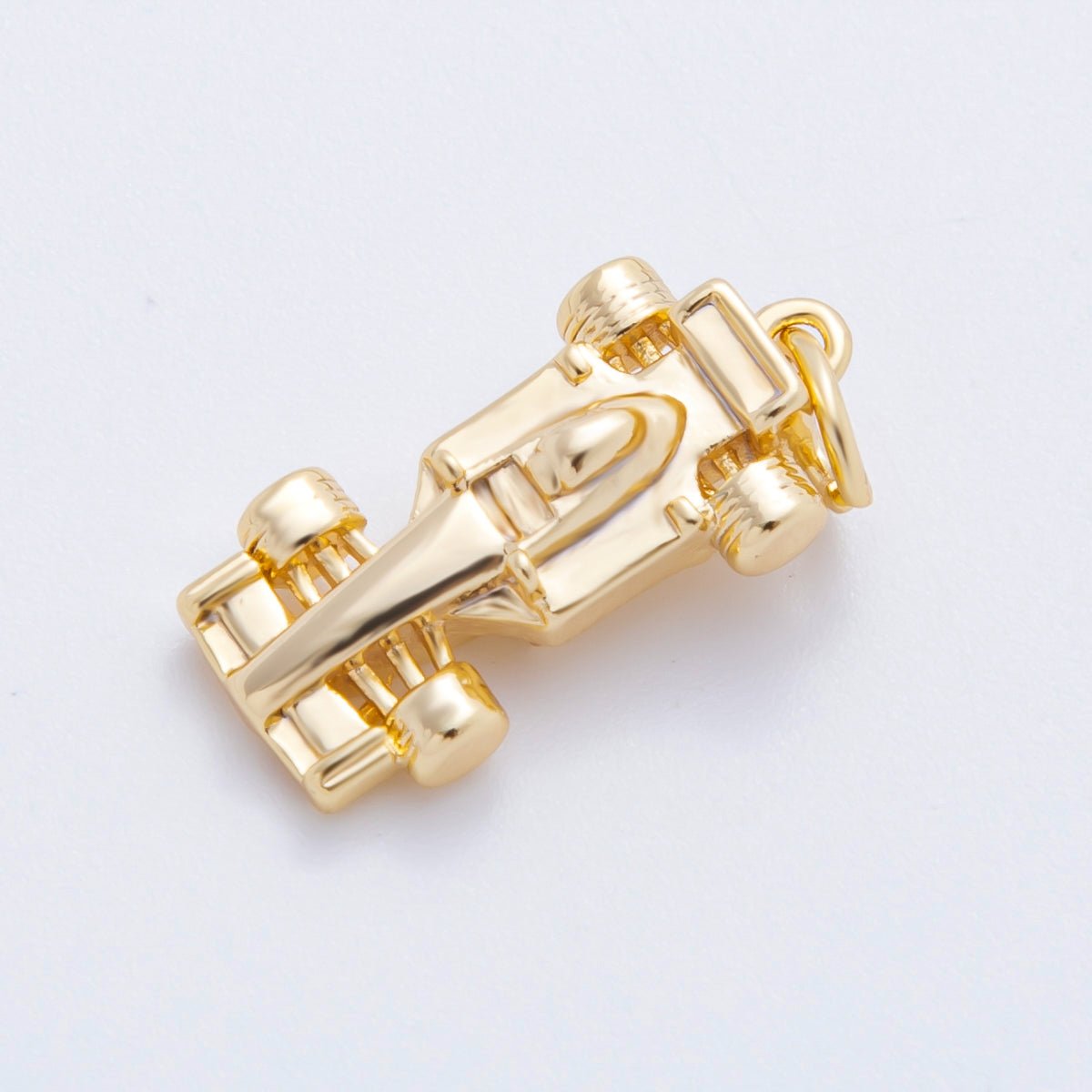 18K Gold Filled 23mm Mini Race Sports Car Minimalist Multidimensional Charm | C623