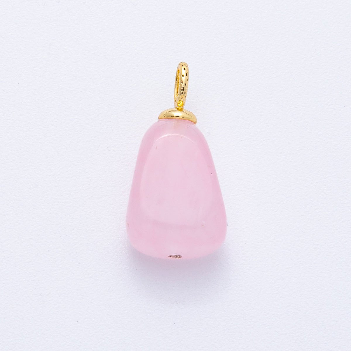 18K Gold Filled 23mm Red, Yellow, Pink Quartz Geometric Gemstone Charm | AK125 AK126