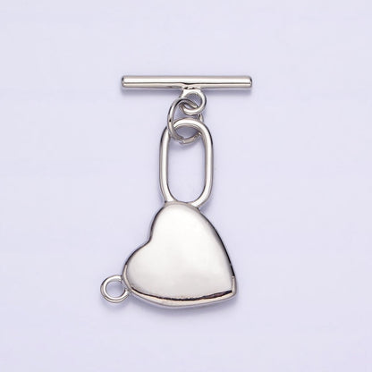 18K Gold Filled 25.5mm Heart Toggle Clasps Closure Findings Ot Clasp | Z-459