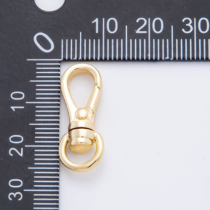 18K Gold Filled 25mm Push Lobster Swivel Clasp Closure Finding in Gold &amp; Silver | Z1247 Z1614