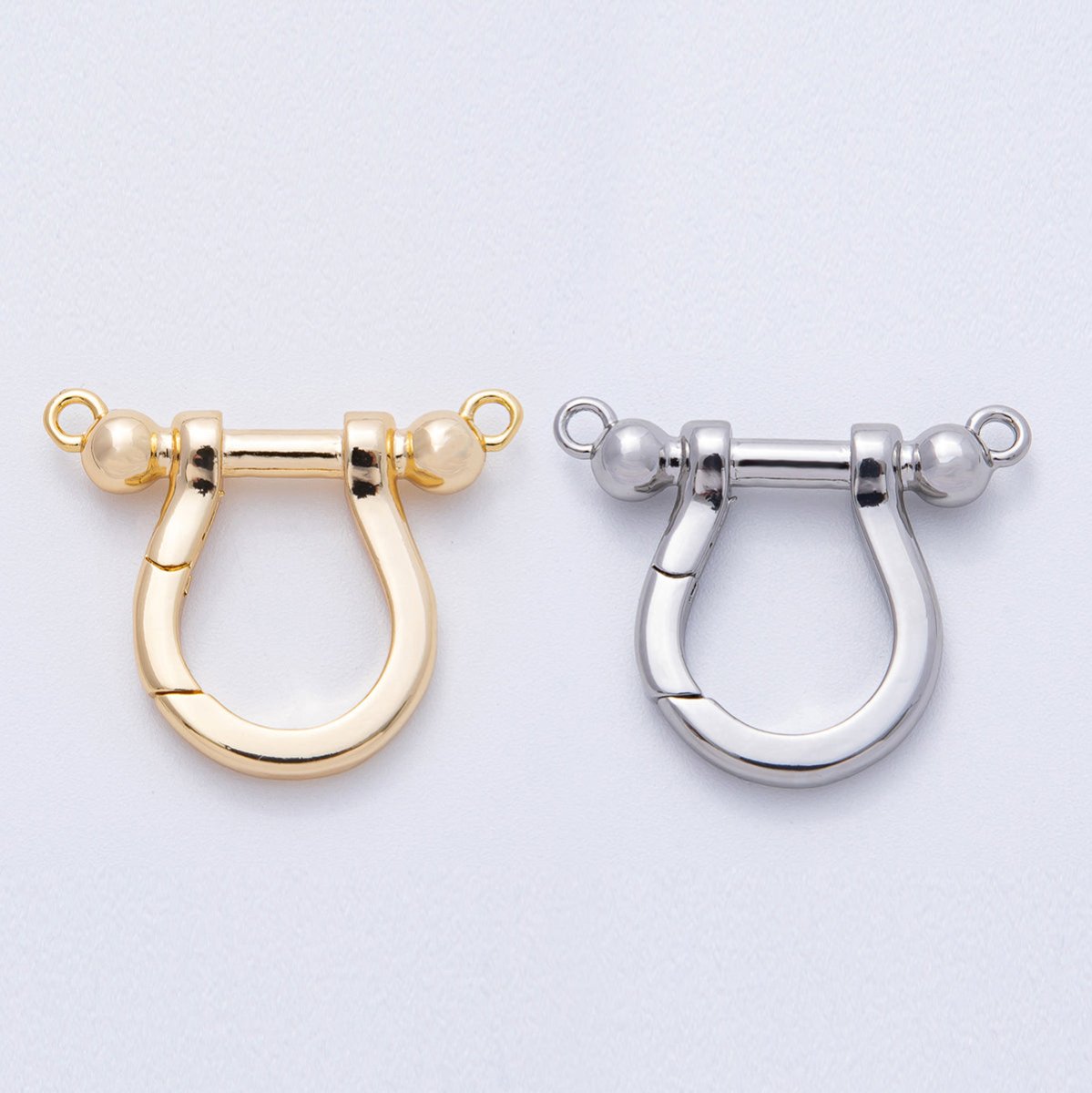 18K Gold Filled 26.5mm Anchor Shackle Push Clasps Finding in Gold &amp; Silver | Z1651