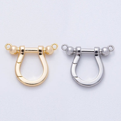 18K Gold Filled 26.5mm Anchor Shackle Push Clasps Finding in Gold &amp; Silver | Z1651