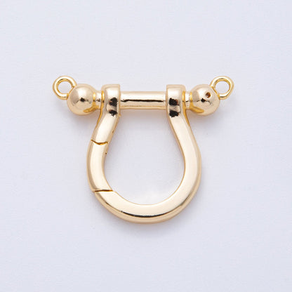 18K Gold Filled 26.5mm Anchor Shackle Push Clasps Finding in Gold &amp; Silver | Z1651