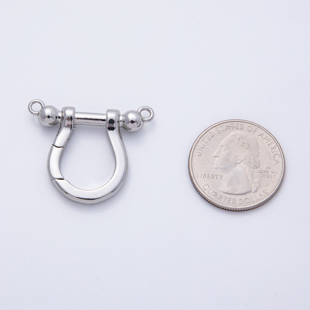 18K Gold Filled 26.5mm Anchor Shackle Push Clasps Finding in Gold &amp; Silver | Z1651
