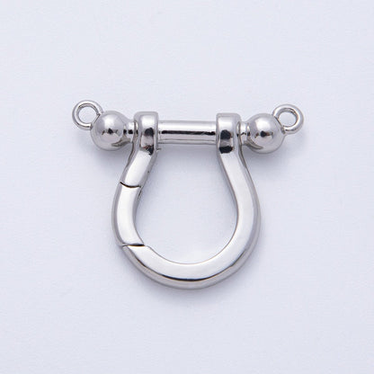 18K Gold Filled 26.5mm Anchor Shackle Push Clasps Finding in Gold &amp; Silver | Z1651