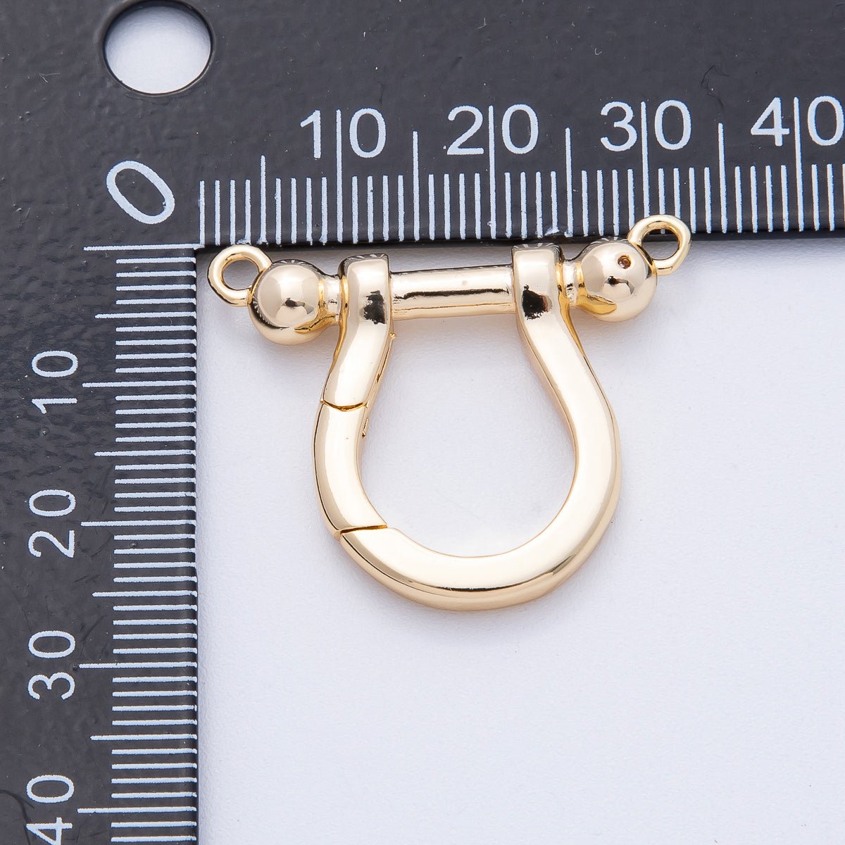 18K Gold Filled 26.5mm Anchor Shackle Push Clasps Finding in Gold &amp; Silver | Z1651