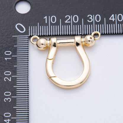 18K Gold Filled 26.5mm Anchor Shackle Push Clasps Finding in Gold &amp; Silver | Z1651
