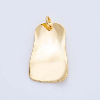 18K Gold Filled 26mm Polished Freeform Organic Shape Charm | N-A1728