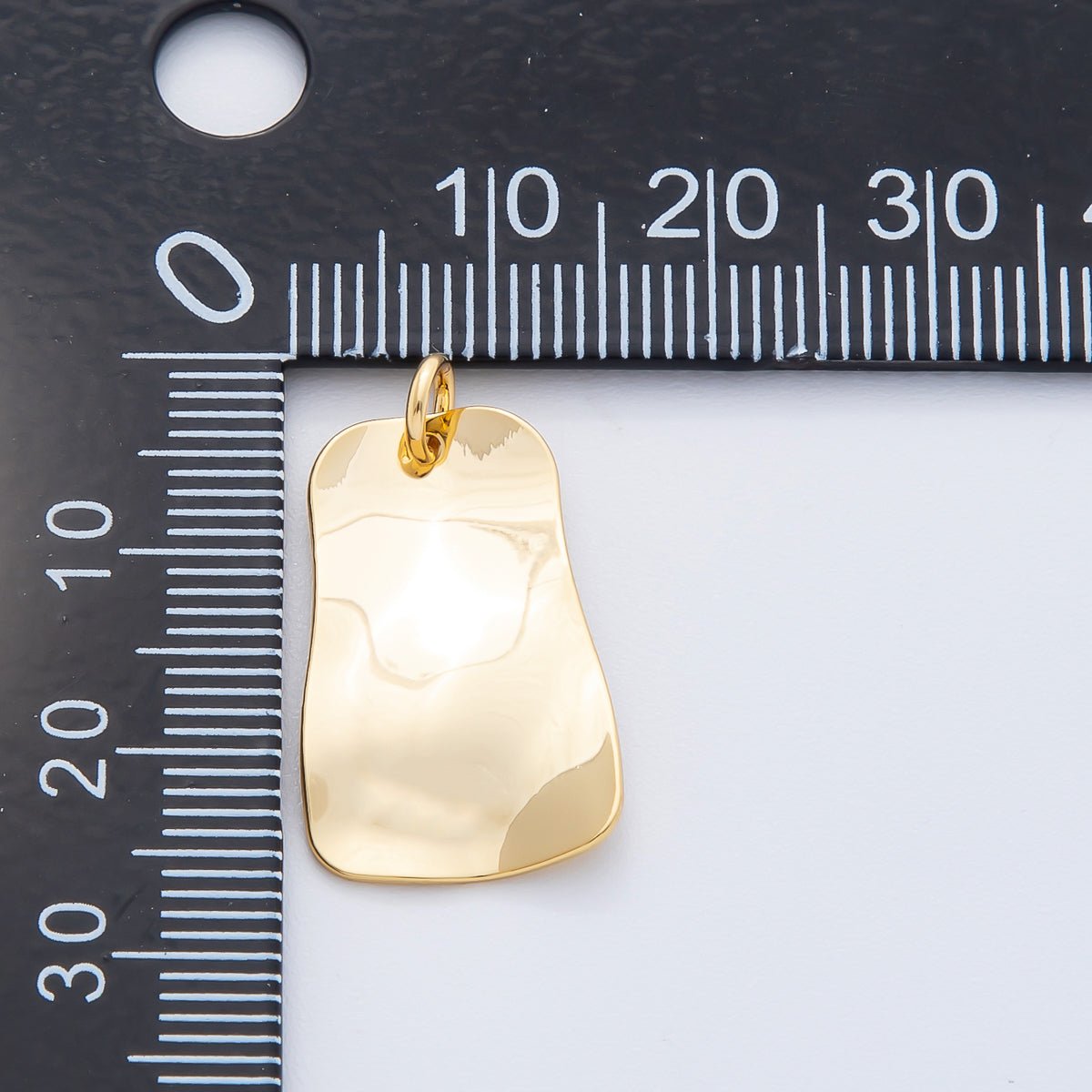 18K Gold Filled 26mm Polished Freeform Organic Shape Charm | N-A1728