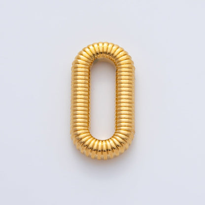 18K Gold Filled 27mm Oval Croissant Twisted Jewelry Finding | Z1468