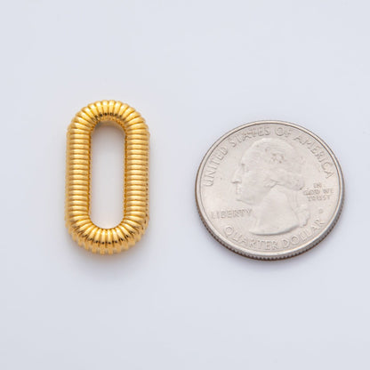 18K Gold Filled 27mm Oval Croissant Twisted Jewelry Finding | Z1468