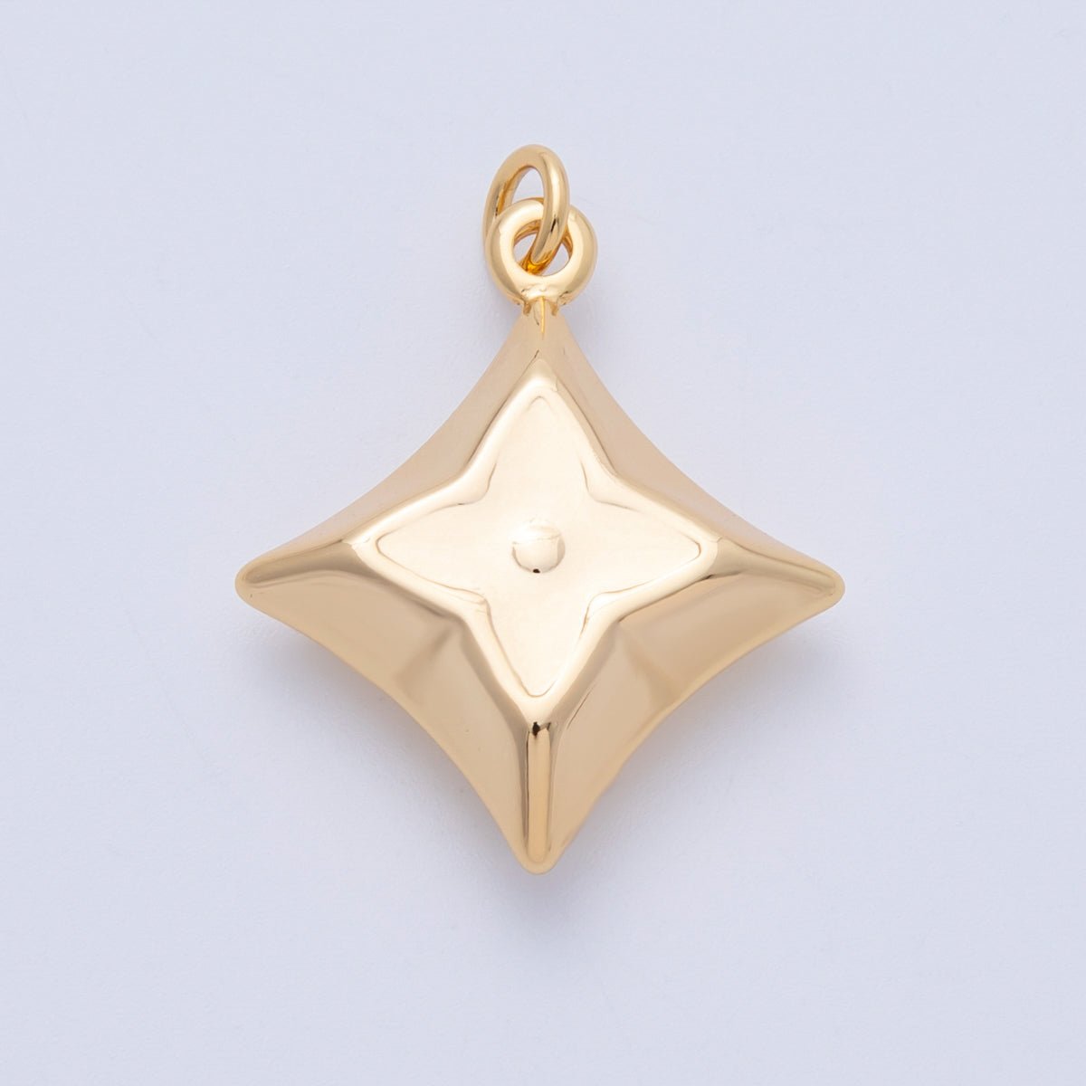 18K Gold Filled 29.5mm Flower Star Chubby Multidimensional Charm | Charms-00331