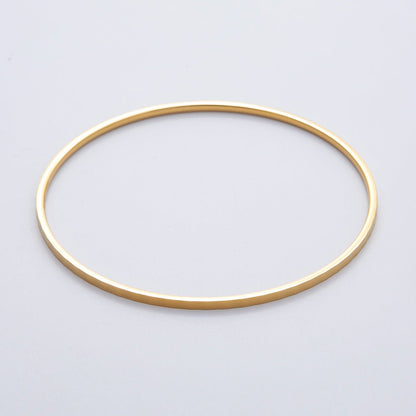 18K Gold Filled 2mm Thin Minimalist Plain Bangle Bracelet | WA-1471