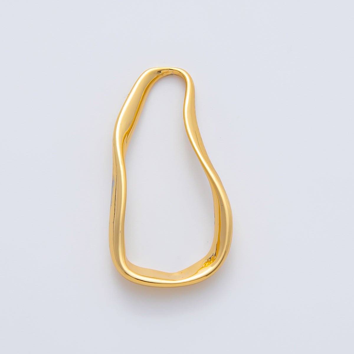 18K Gold Filled 30mm Minimalist Molten Geometric Charm | Z1602