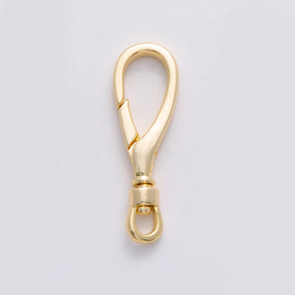 18K Gold Filled 31mm Minimalist Push Gate Oval Swivel Closure Finding | Z1161