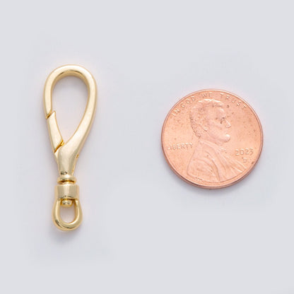 18K Gold Filled 31mm Minimalist Push Gate Oval Swivel Closure Finding | Z1161