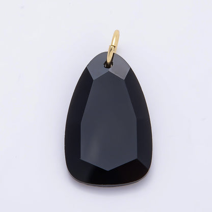 18K Gold Filled 32mm Multifaceted Gemstone Teardrop Charm | Charms-01413 ~ Charms-01420