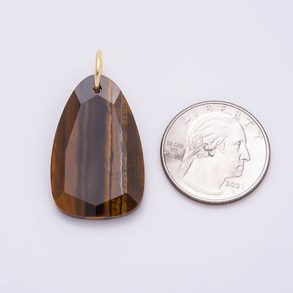 18K Gold Filled 32mm Multifaceted Gemstone Teardrop Charm | Charms-01413 ~ Charms-01420