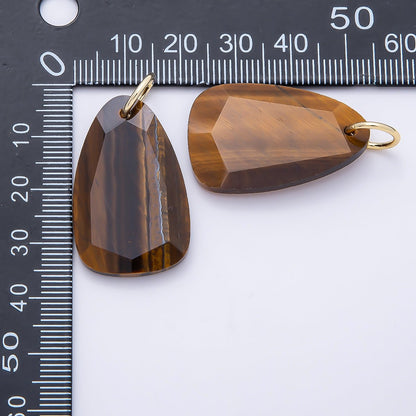 18K Gold Filled 32mm Multifaceted Gemstone Teardrop Charm | Charms-01413 ~ Charms-01420