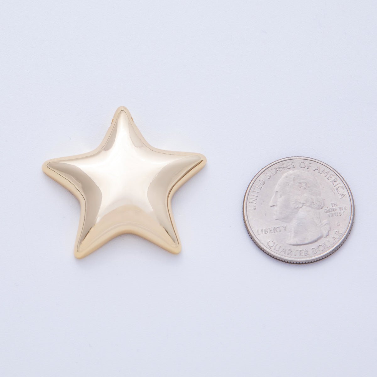 18K Gold Filled 34mm Geometric Star Slider Charm | Z-1652