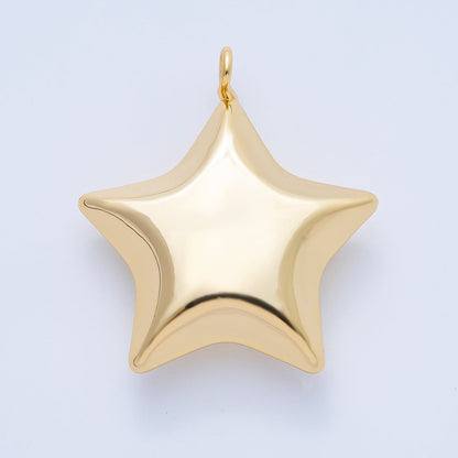 18K Gold Filled 35mm Curvy Twinkle Star Charm | AF1431