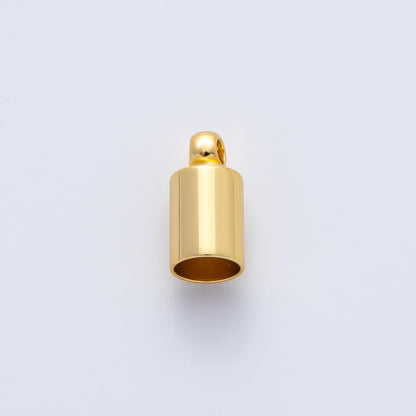 18K Gold Filled 3mm Barrel Tube End Cap Loop Finding by 6 Pieces / Set | Z1439