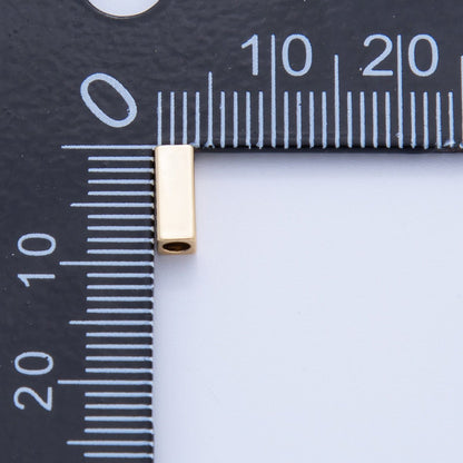 18K Gold Filled 3mm Thin Rectangular Bead Spacer Set by 10 Pieces | B792