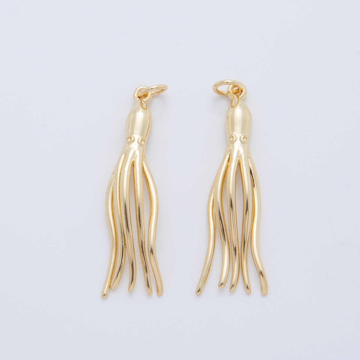 18K Gold Filled 40mm Octopus Squid Minimalist Charm | AF410