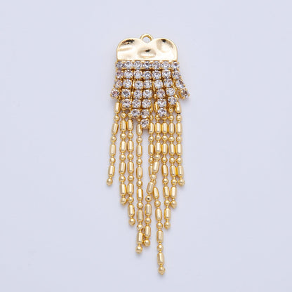 18K Gold Filled 47mm Tennis Chain Bead Chain Tassel Finding Fringe Jewelry | Z1648