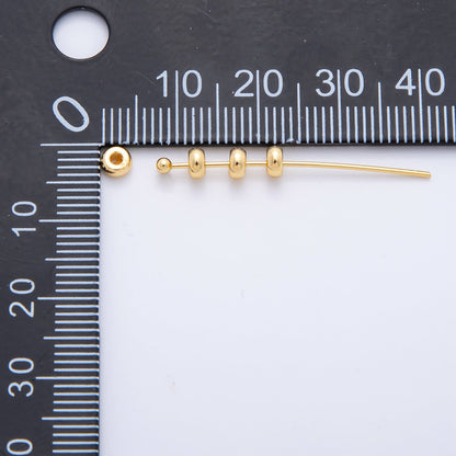 18K Gold Filled 4mm Minimalist Rondelle Spacer Bead Set | AF1089