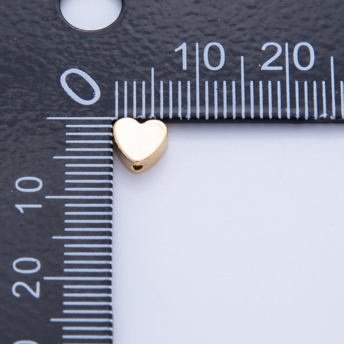 18K Gold Filled 5.5mm Minimalist Heart Mini Bead Spacer Set by 10 Pieces | B738
