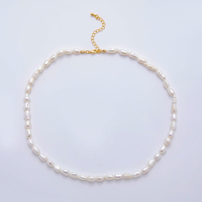 18K Gold Filled 5.9mm Freshwater Pearl Necklace 17.1 Inches + Extender | WA-A3472