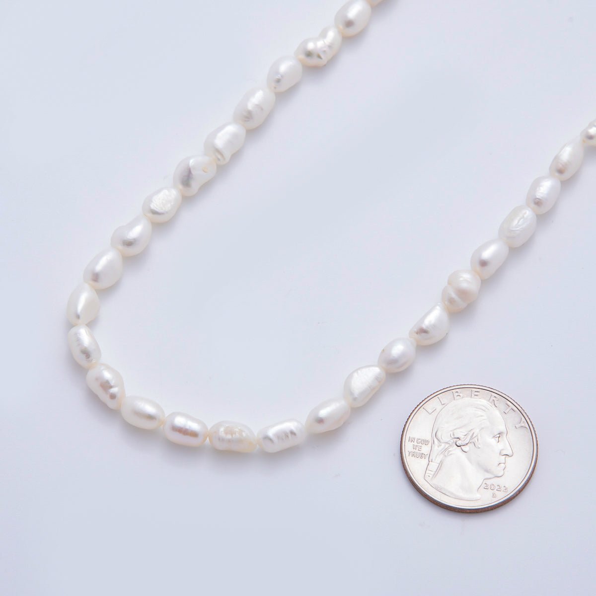18K Gold Filled 5.9mm Freshwater Pearl Necklace 17.1 Inches + Extender | WA-A3472