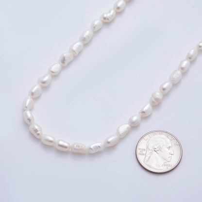 18K Gold Filled 5.9mm Freshwater Pearl Necklace 17.1 Inches + Extender | WA-A3472