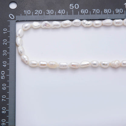 18K Gold Filled 5.9mm Freshwater Pearl Necklace 17.1 Inches + Extender | WA-A3472