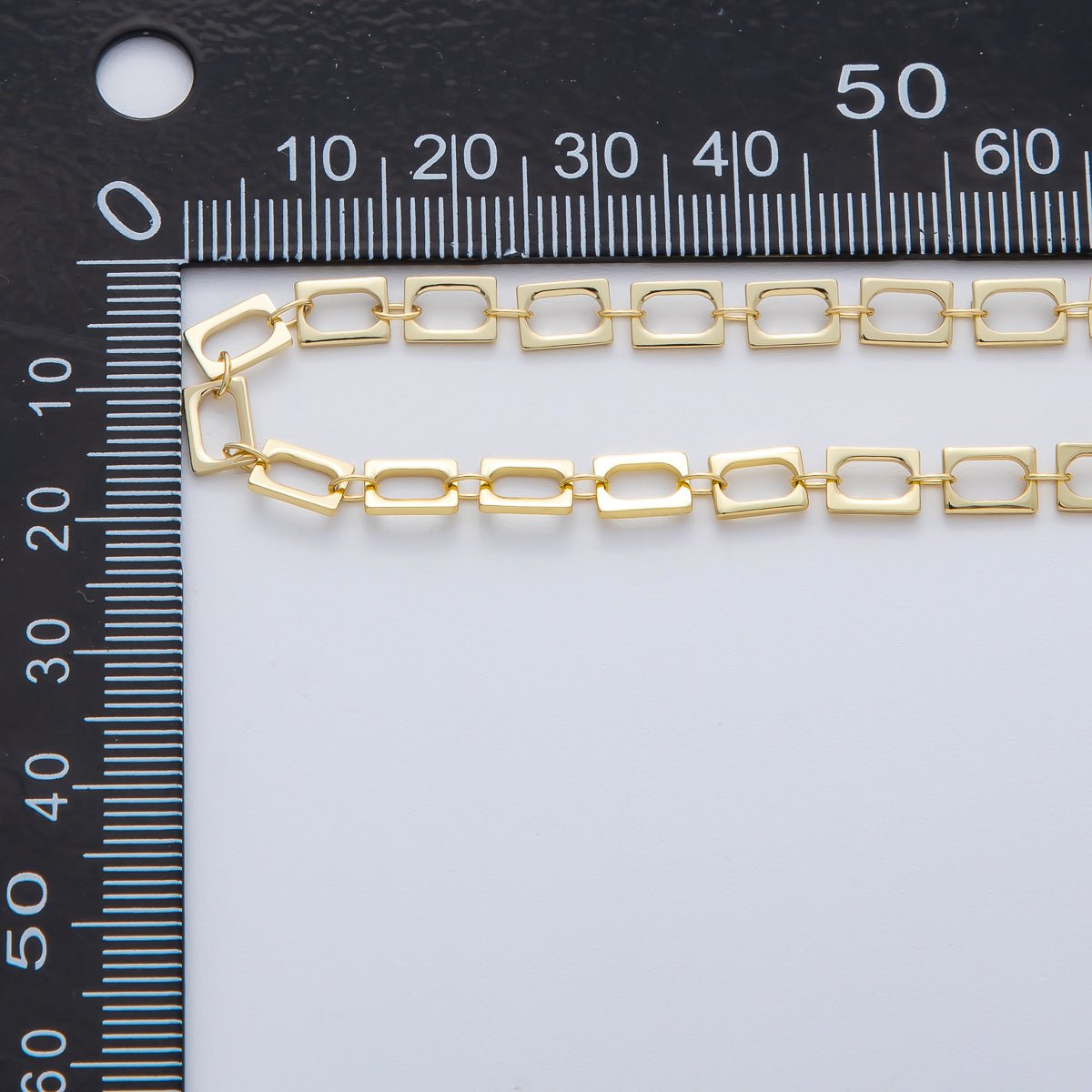 18K Gold Filled 6.5mm x 9mm Rectangular Cable Link Unfinished Chain by Yard | Roll-1779