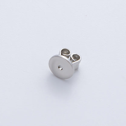 18K Gold Filled 6mm Minimalist Earring Back Stopper Findings Set in Gold &amp; Silver | Z1390