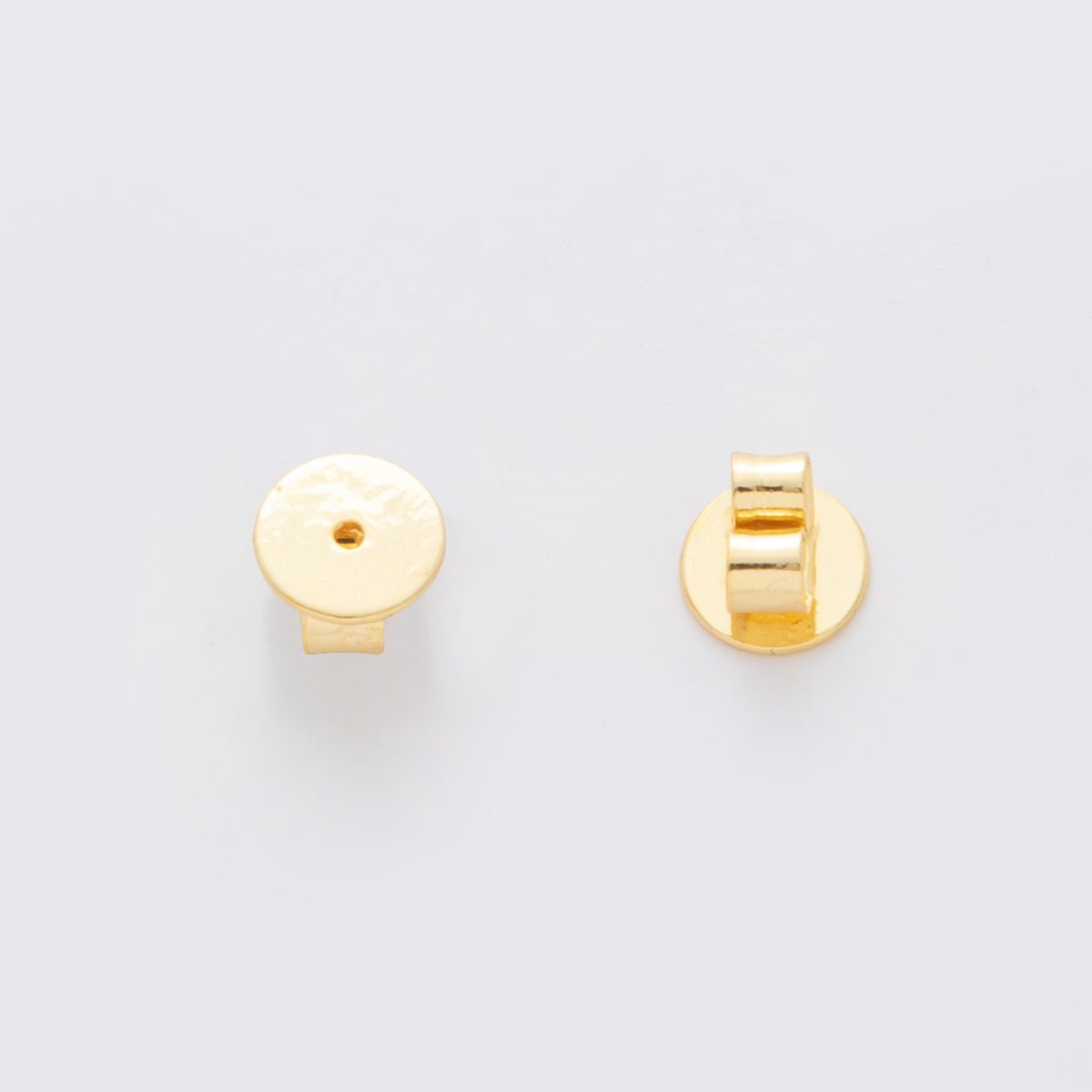 18K Gold Filled 6mm Minimalist Earring Back Stopper Findings Set in Gold &amp; Silver | Z1390