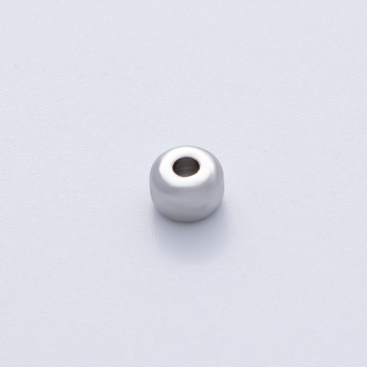 18K Gold Filled 6mm Minimalist Rondelle Rondelle Bead in Gold &amp; Silver | B538