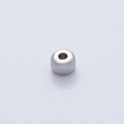 18K Gold Filled 6mm Minimalist Rondelle Rondelle Bead in Gold &amp; Silver | B538