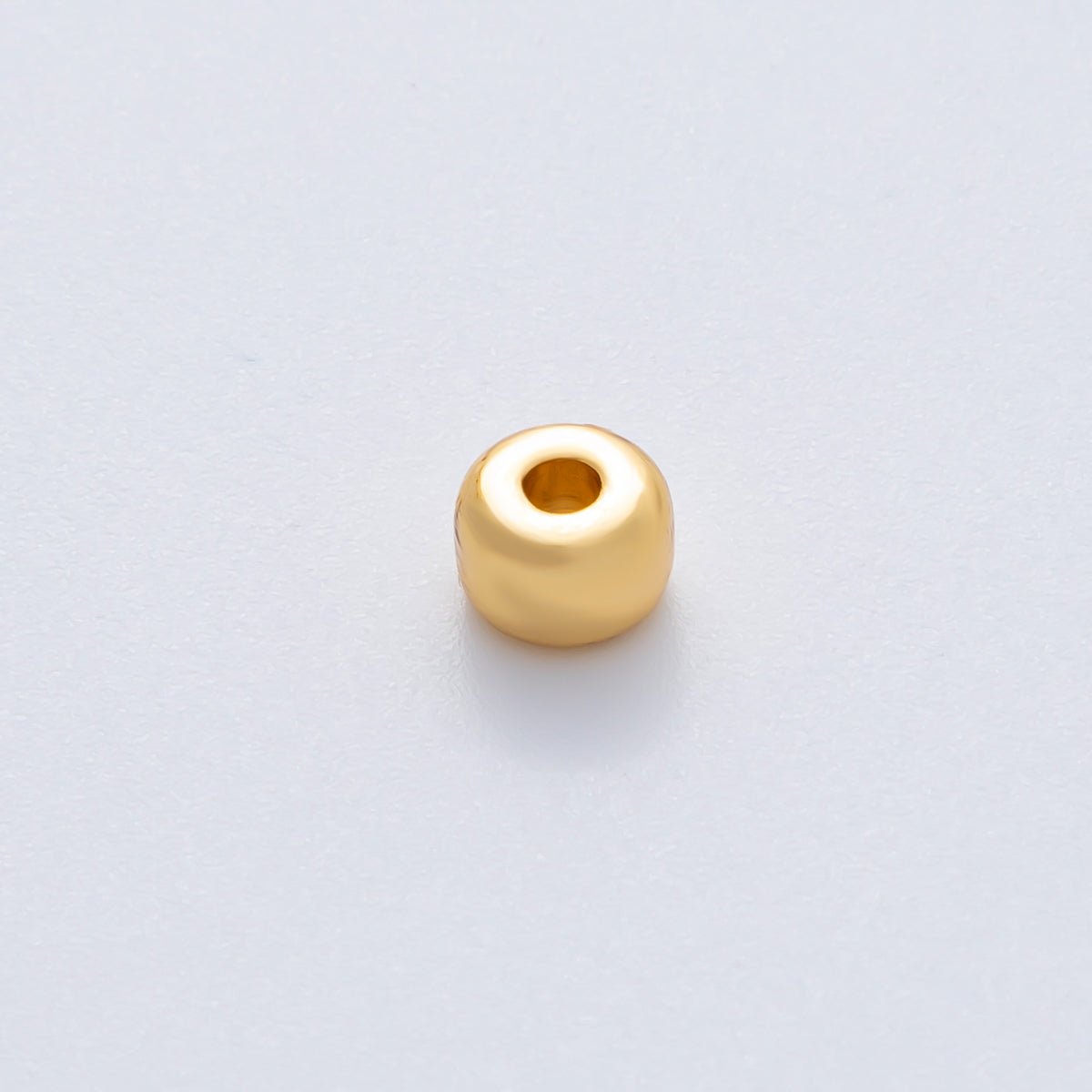 18K Gold Filled 6mm Minimalist Rondelle Rondelle Bead in Gold &amp; Silver | B538